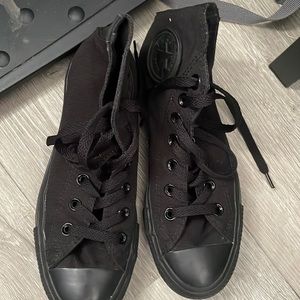 All Black High Top Converse